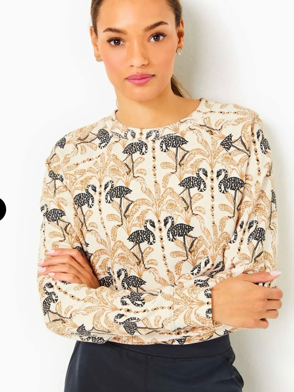 NWT Lilly Pulitzer Zelek Terry Pullover in Deeper Coconut Size Medium